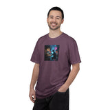 Cyberpunk Cat Sushi T-shirt | Neon Japan Noir
