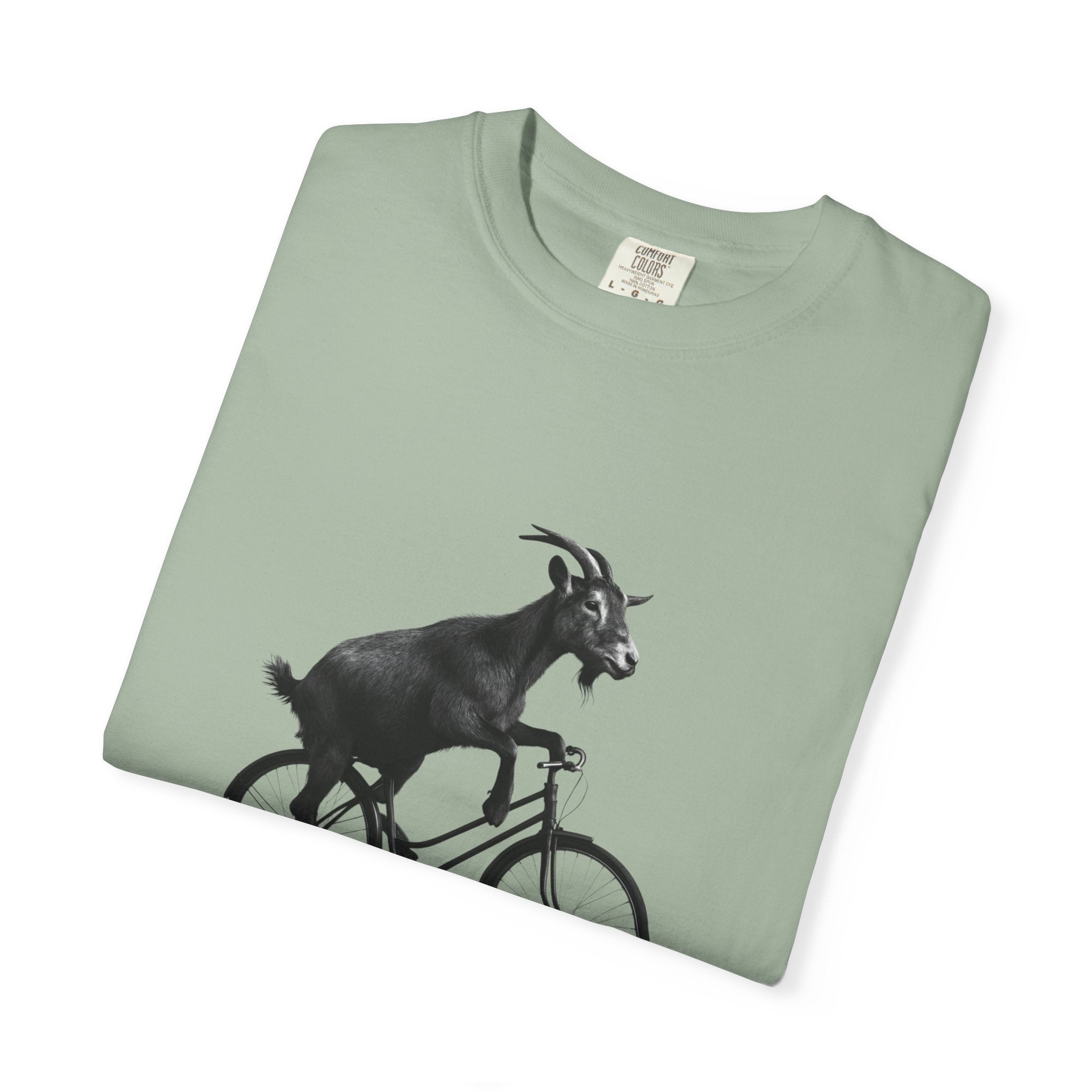 Goat Riding Bicycle T-shirt | Funny Animal Bike Tee