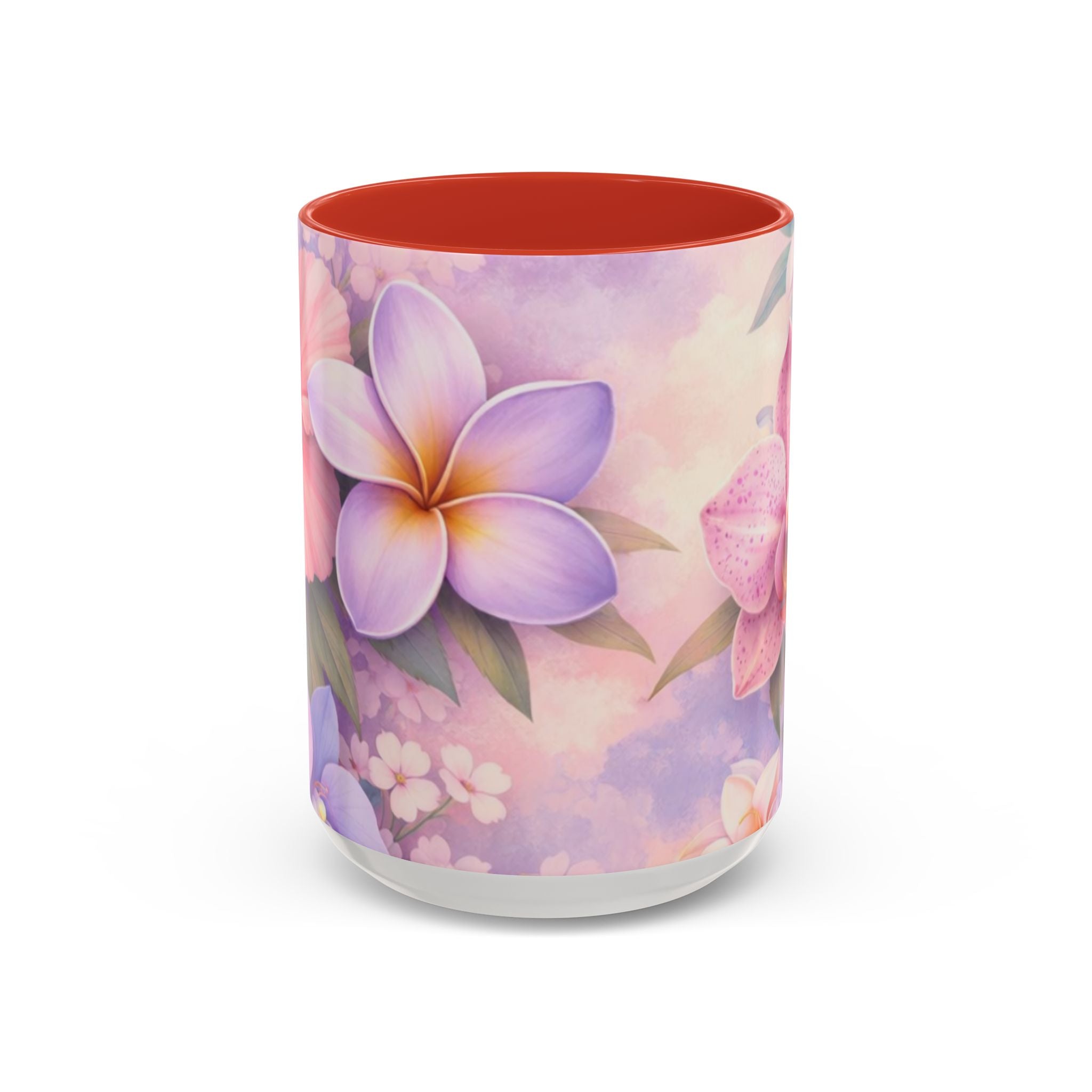 Tropical Orchid Floral Mug | Accent Coffee Mug 11oz 15oz
