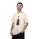 Floral Violin T-shirt | Botanical Music Instrument Tee