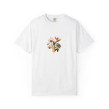 Tropical Floral Bouquet T-Shirt | Bird of Paradise, Orchid, Sunflower