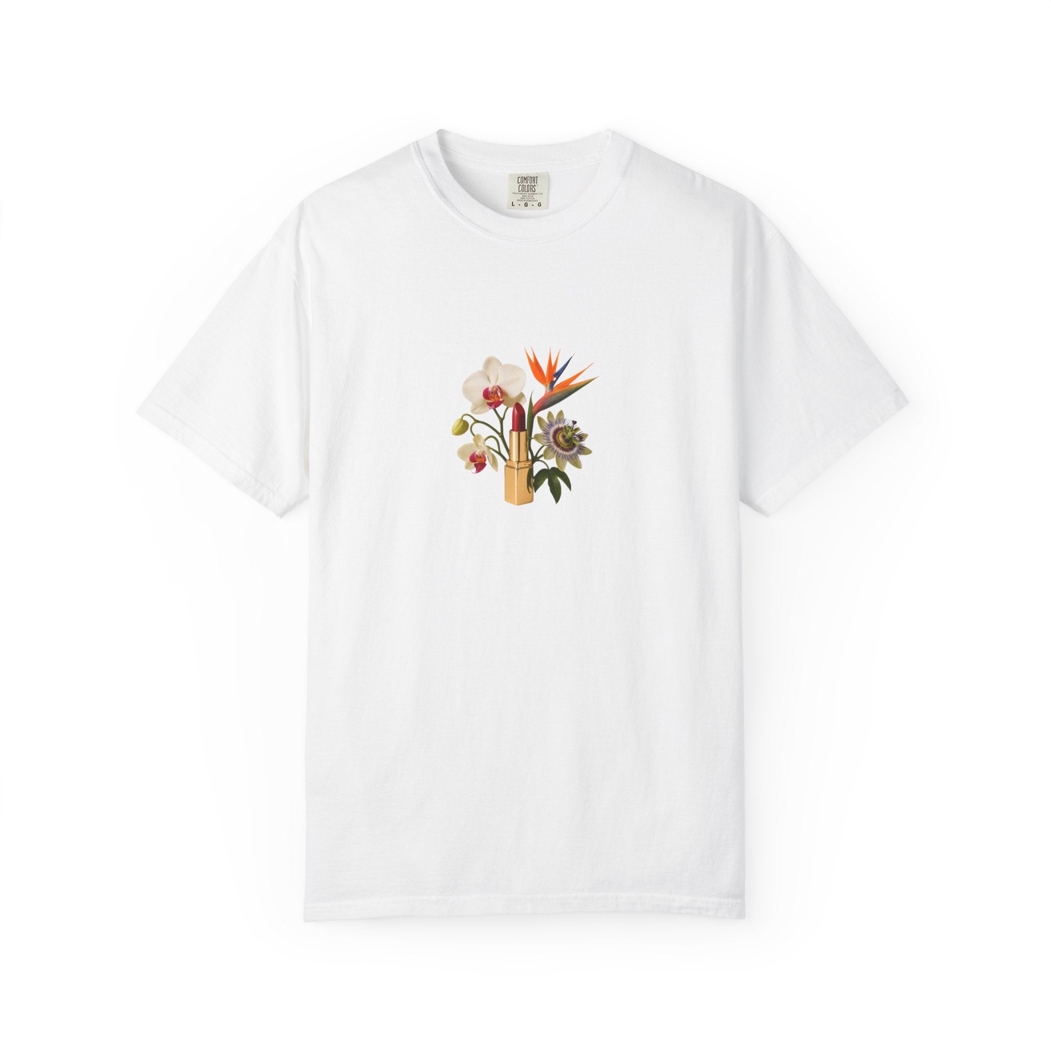 Tropical Floral Bouquet T-Shirt | Bird of Paradise, Orchid, Sunflower