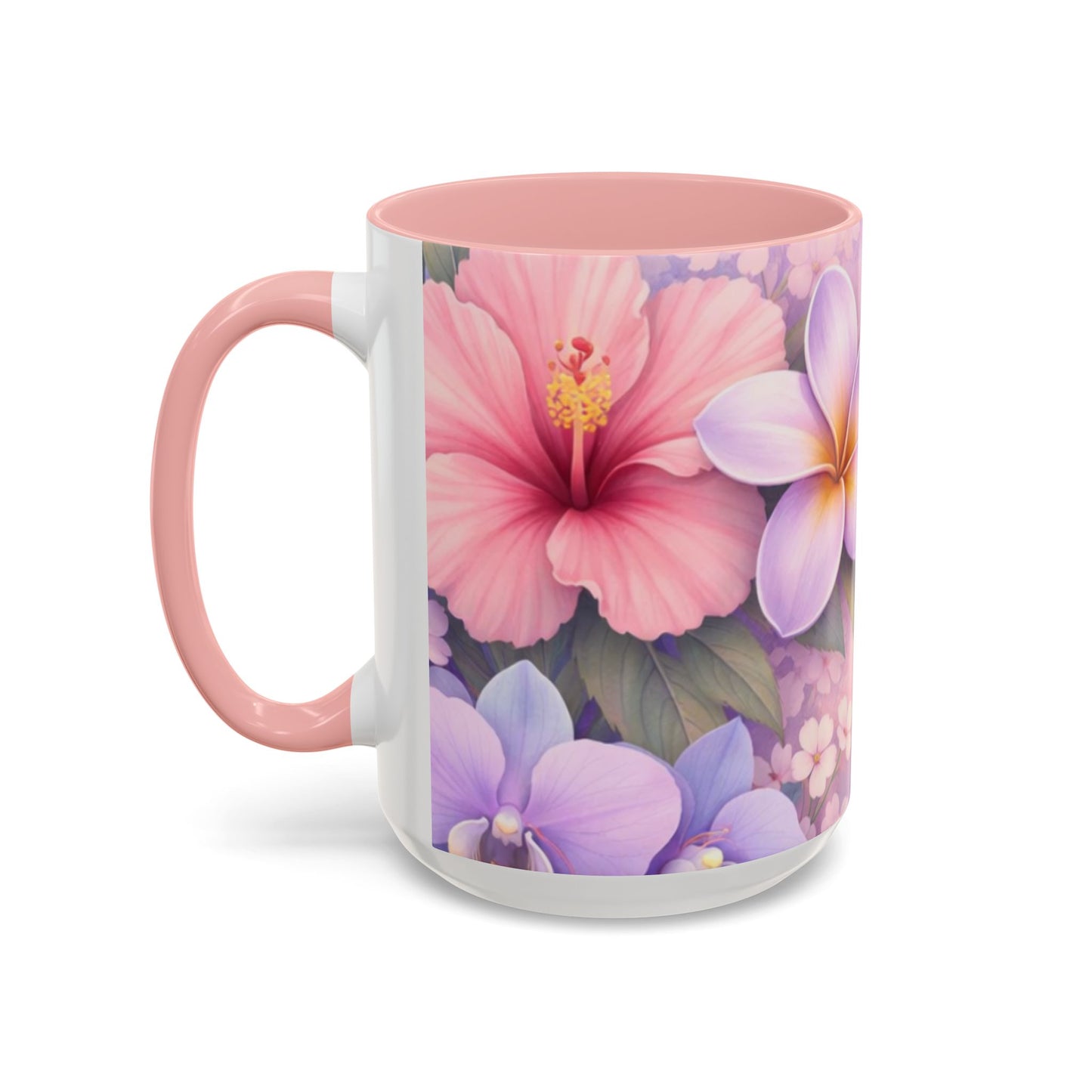 Tropical Orchid Floral Mug | Accent Coffee Mug 11oz 15oz