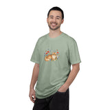Orange Tabby Cat with Wildflowers T-Shirt | Floral Cat Tee