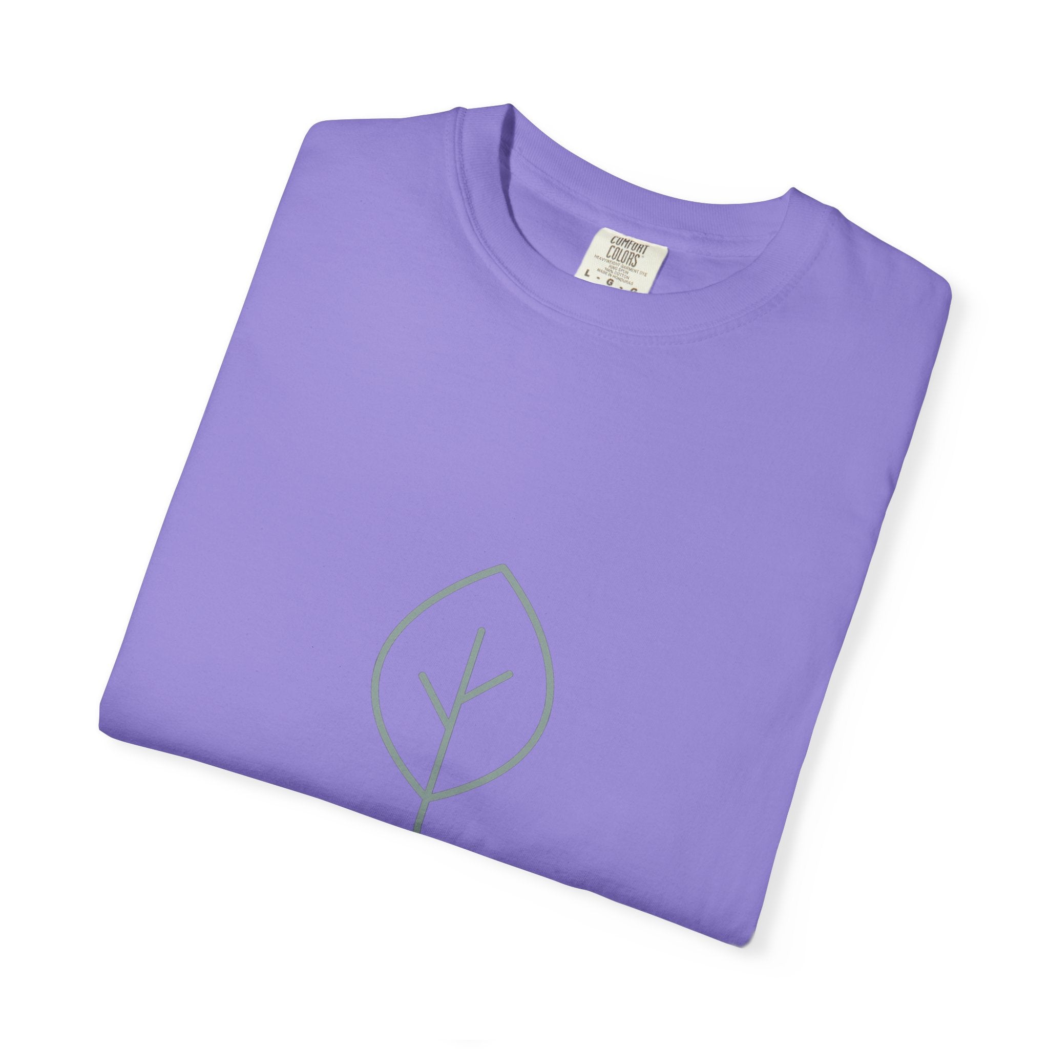 Minimal Green Leaf icon T-Shirt | Eco Nature Graphic Tee