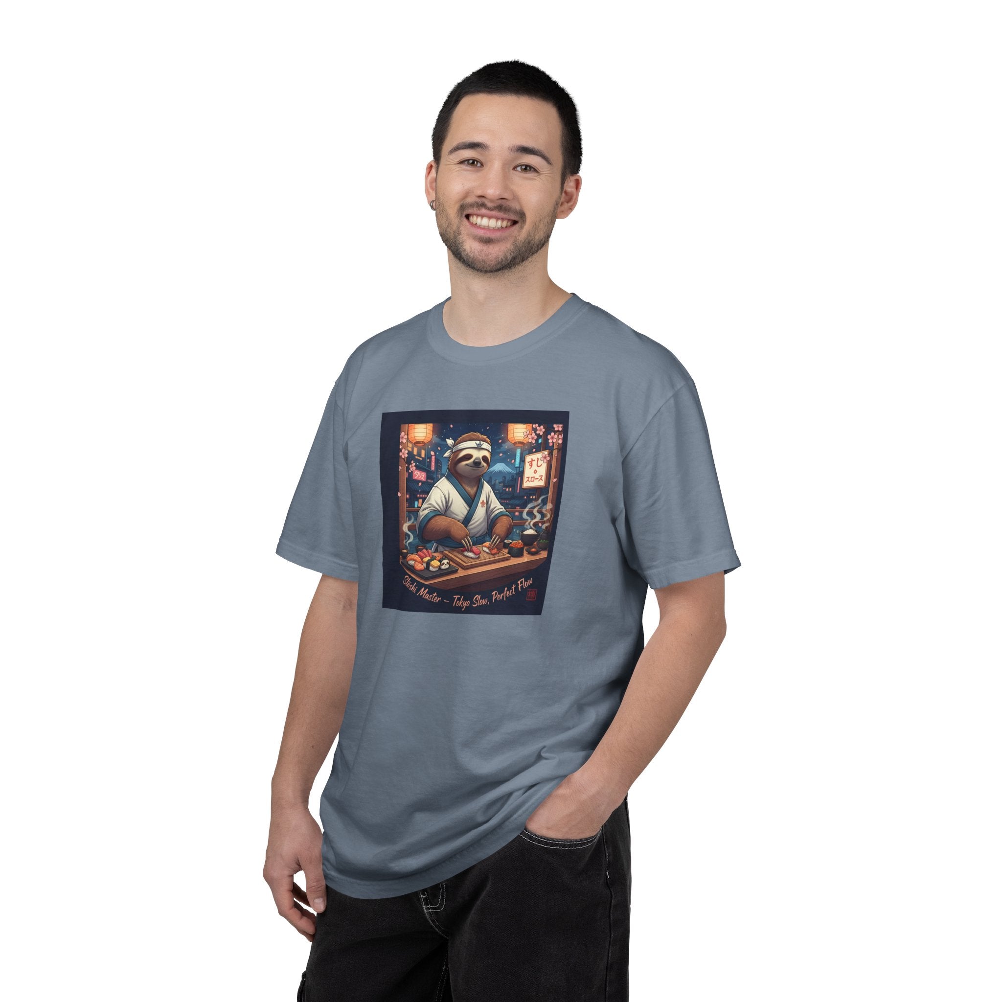 Sloth Sushi Chef T-shirt | Cute Sloth Chef Illustration, Sushi Bar Artwork
