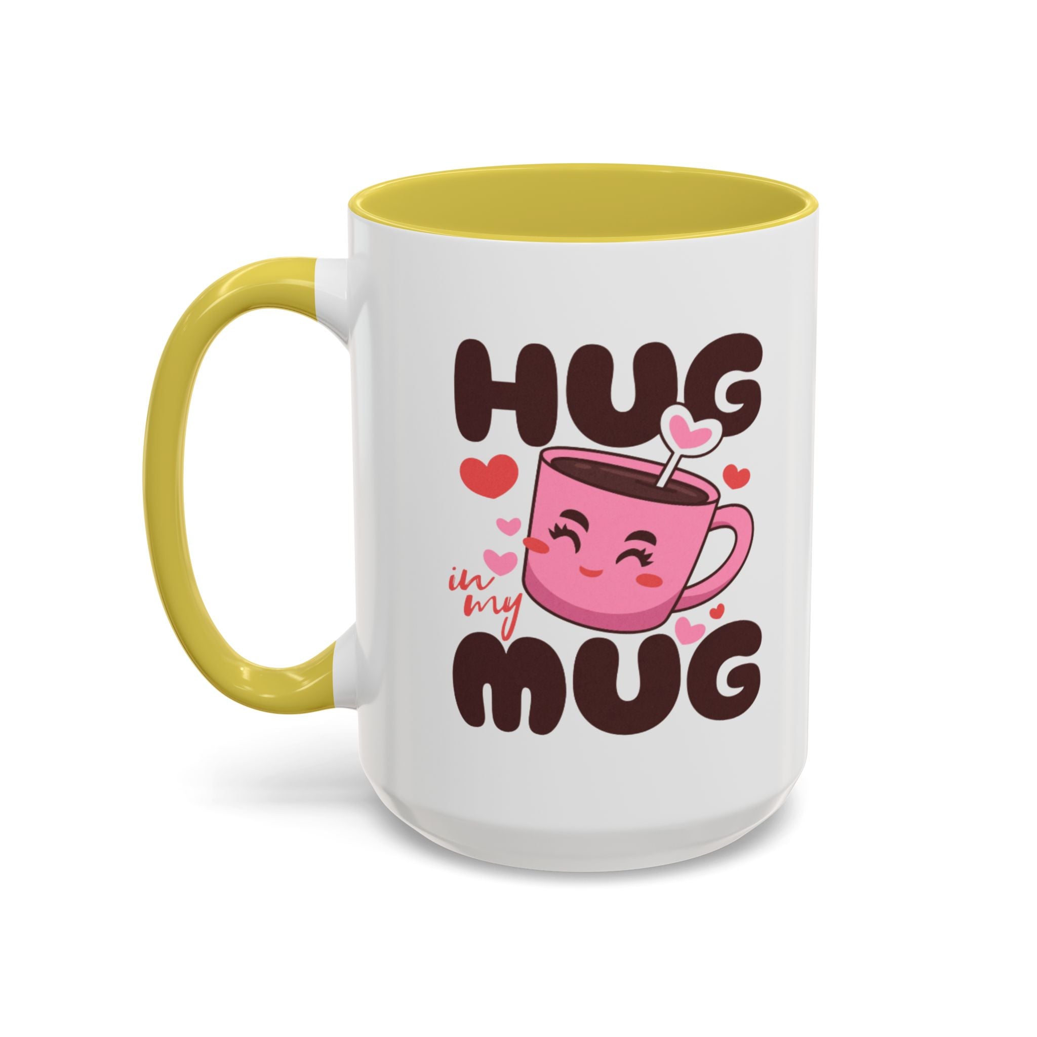 Hug in My Mug Mug | Cute Pink Cup, Heart Coffee Design