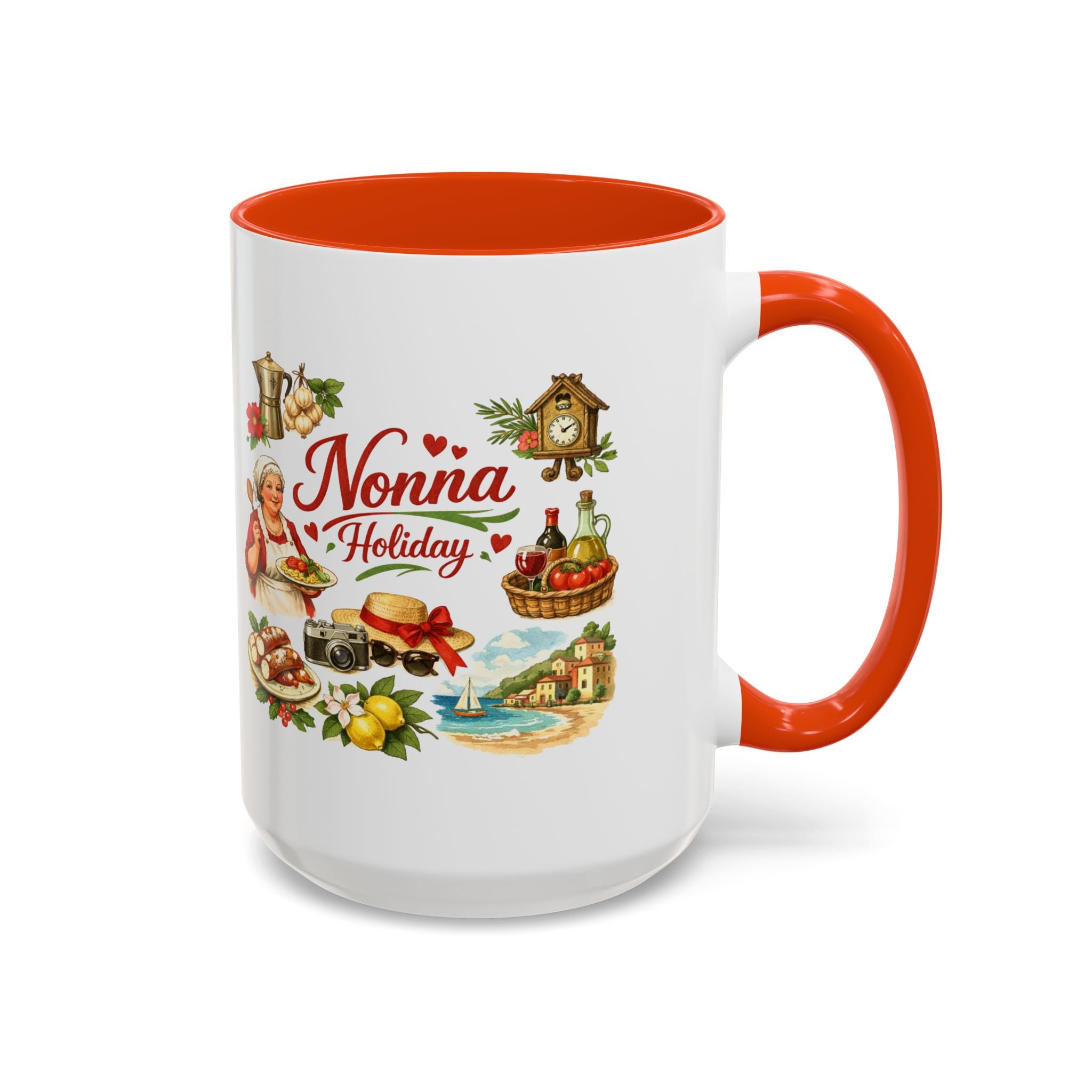 Nonna Holiday mug | Italian grandma kitchen design, vintage food icons