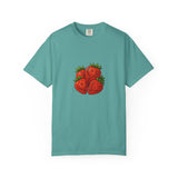 Strawberry Cluster T-shirt | Retro Floral Fruit Illustration