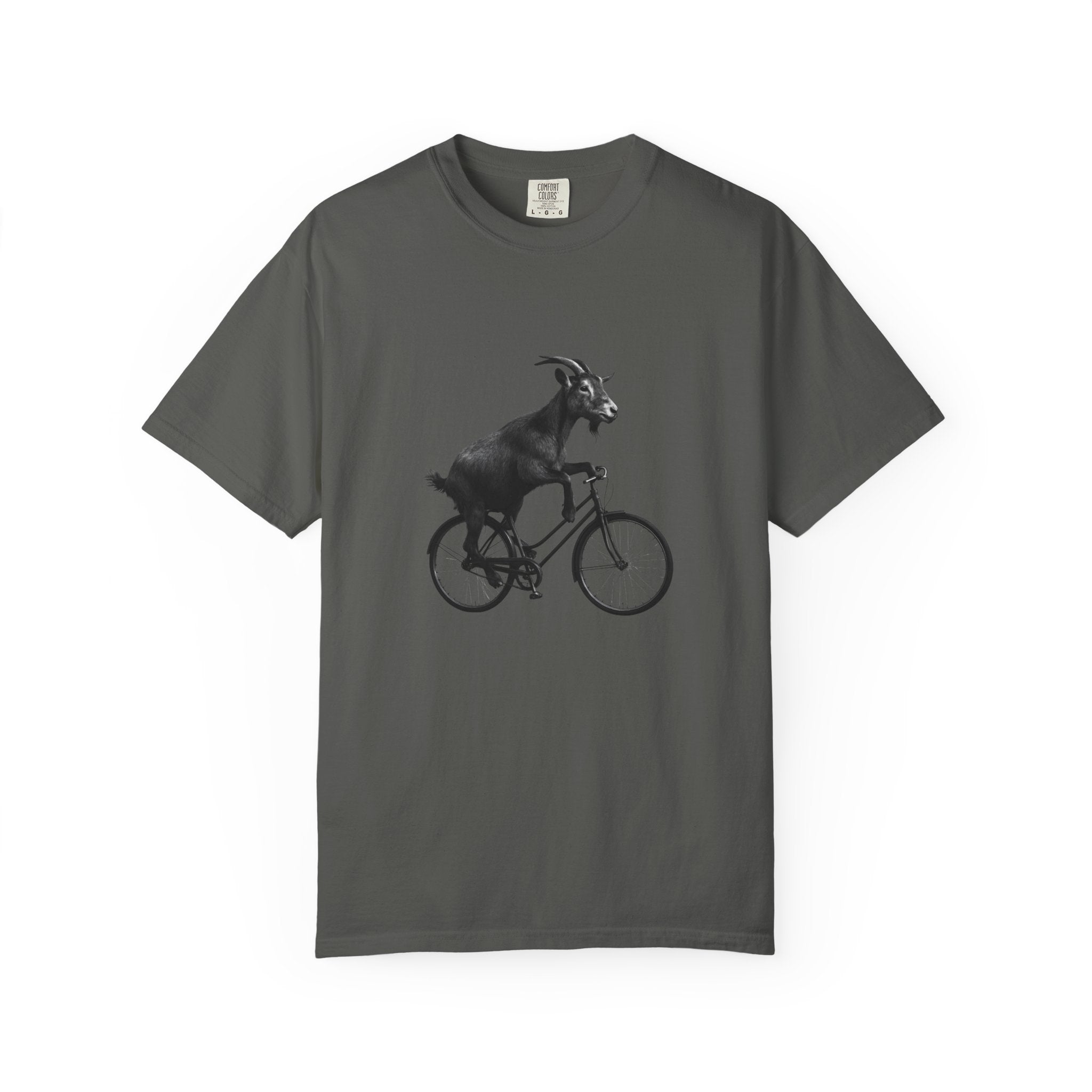 Goat Riding Bicycle T-shirt | Funny Animal Bike Tee