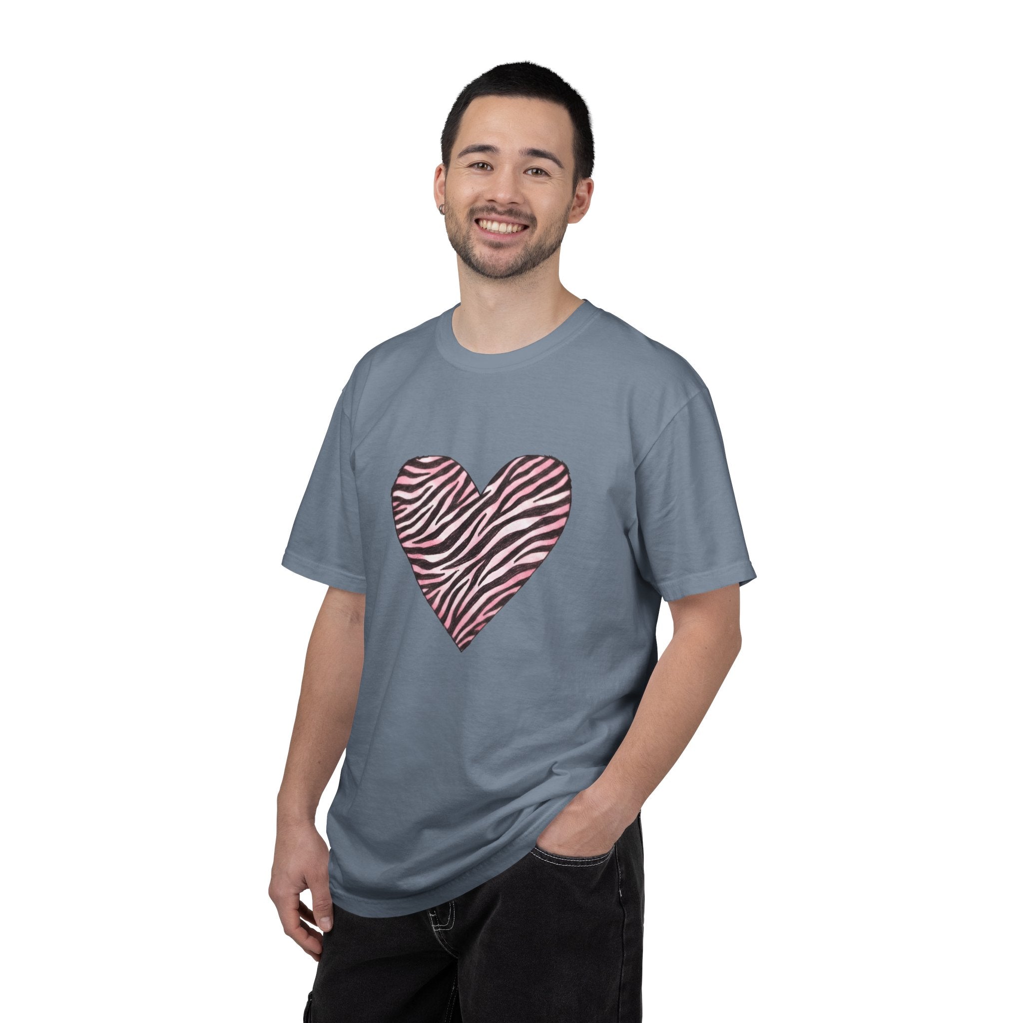 Pink Heart Zebra T-shirt | Romantic Zebra Heart Design