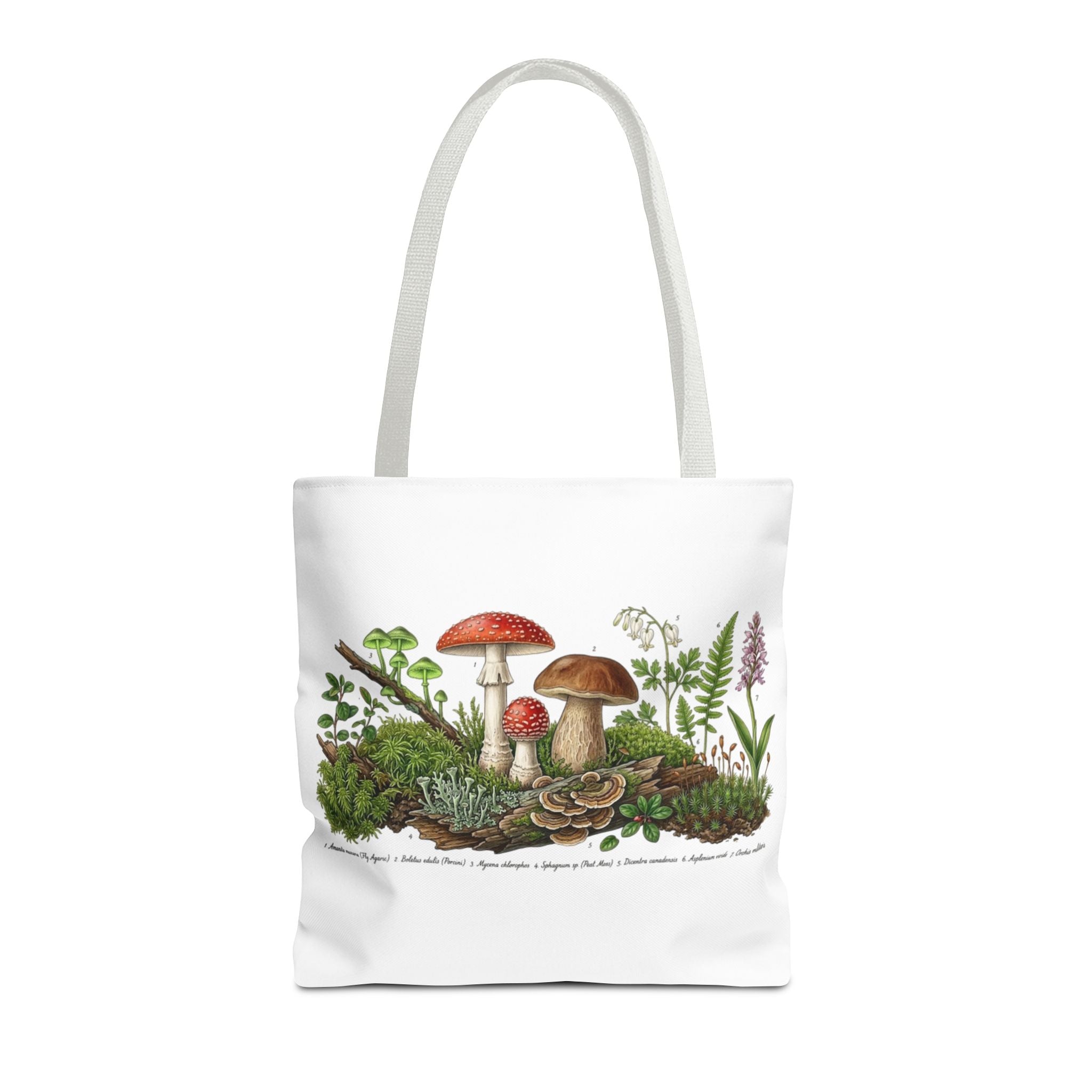 Vintage Mushroom Wildflower Specimen Study Tote Bag