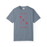 You Won My Heart tic tac toe T-shirt | Valentine heart game tee