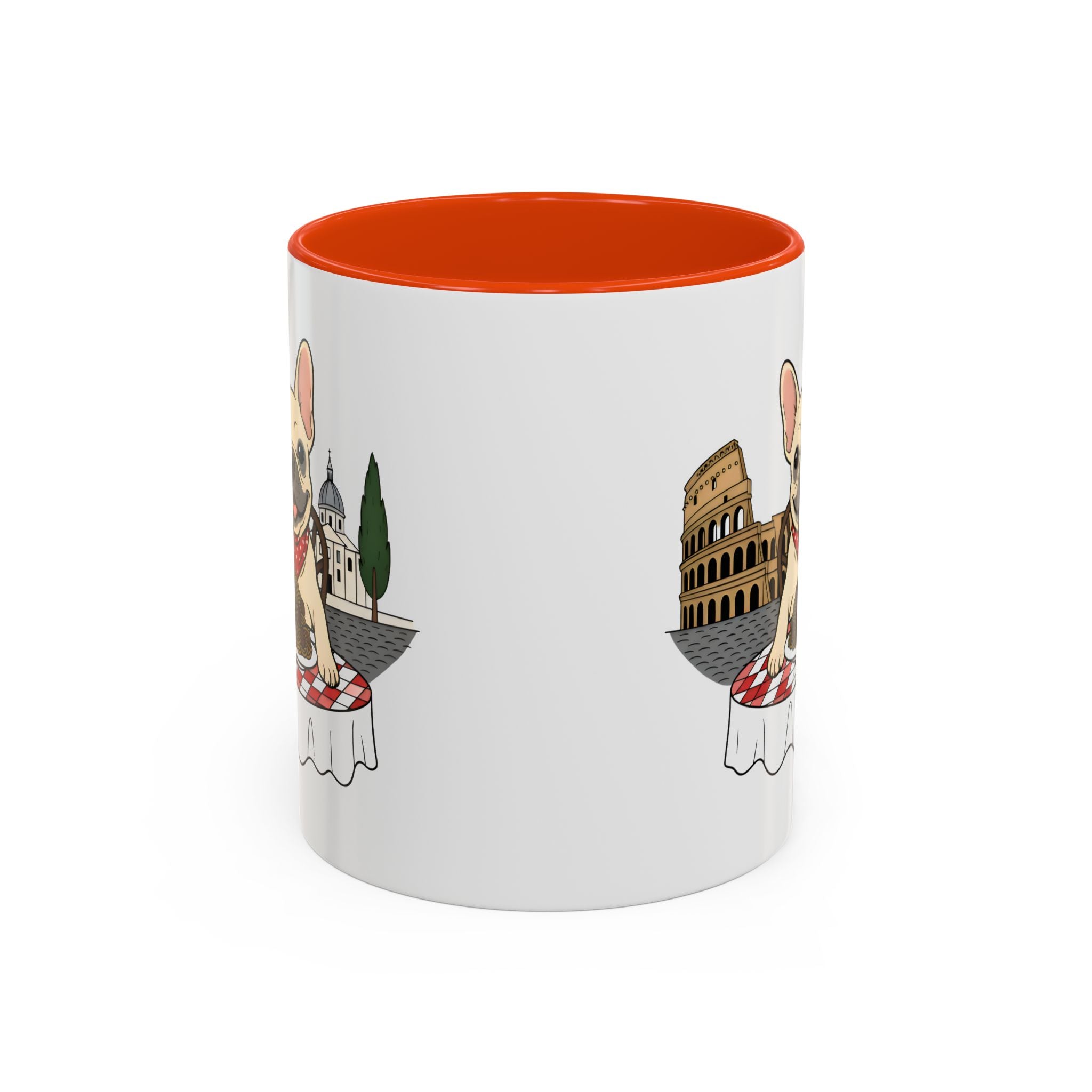 French Bulldog Pasta in Rome Mug | Ceramic Coffee Cup