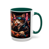 Cyberpunk Sushi Cat Mug | 11oz 15oz Ceramic Coffee Cup