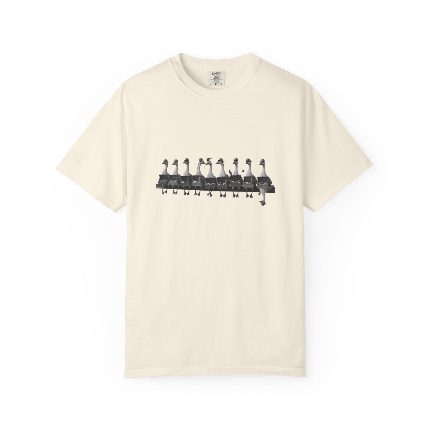 Lunch on a Skyscraper Geese Edition T-shirt | NYC Black and White Photo