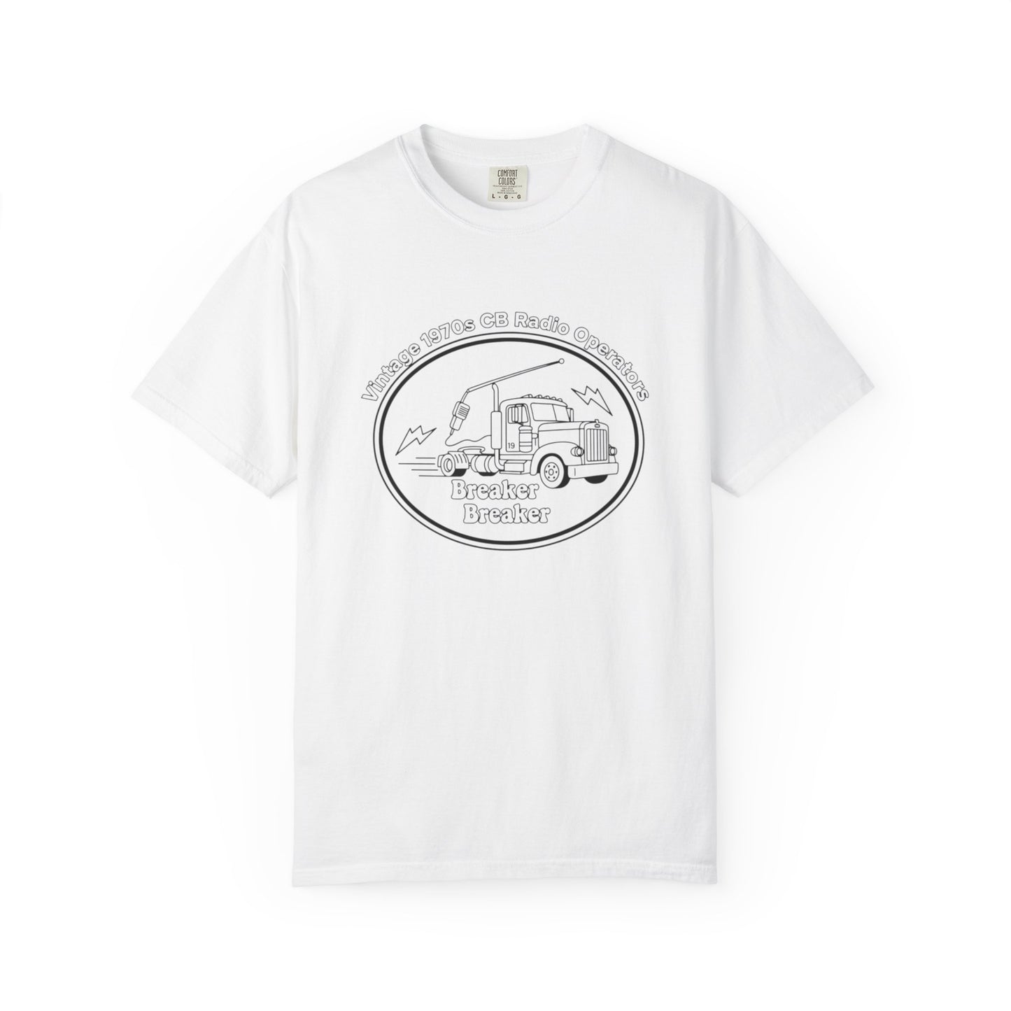 Vintage Semi Truck Line Art T-Shirt | Trucker Logo Tee