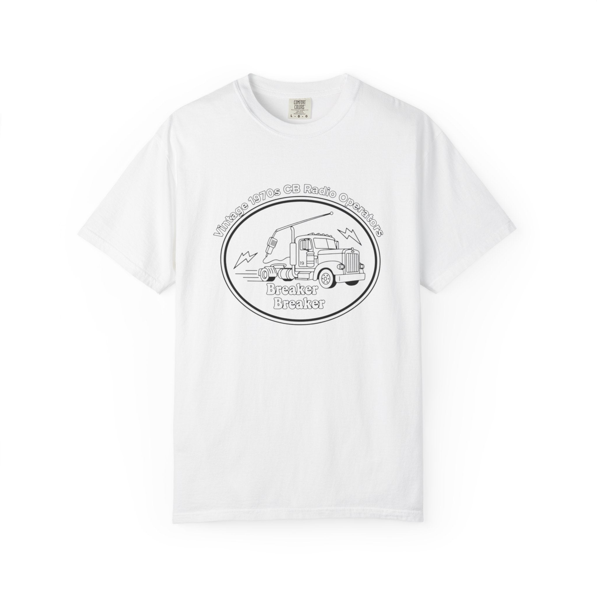 Vintage Semi Truck Line Art T-Shirt | Trucker Logo Tee