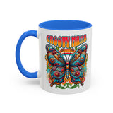 Groovy Mama Butterfly Mug | Retro Psychedelic Floral Design