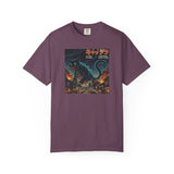 Giant Neon Cat Rampage T-Shirt | Retro City Kaiju Artwork