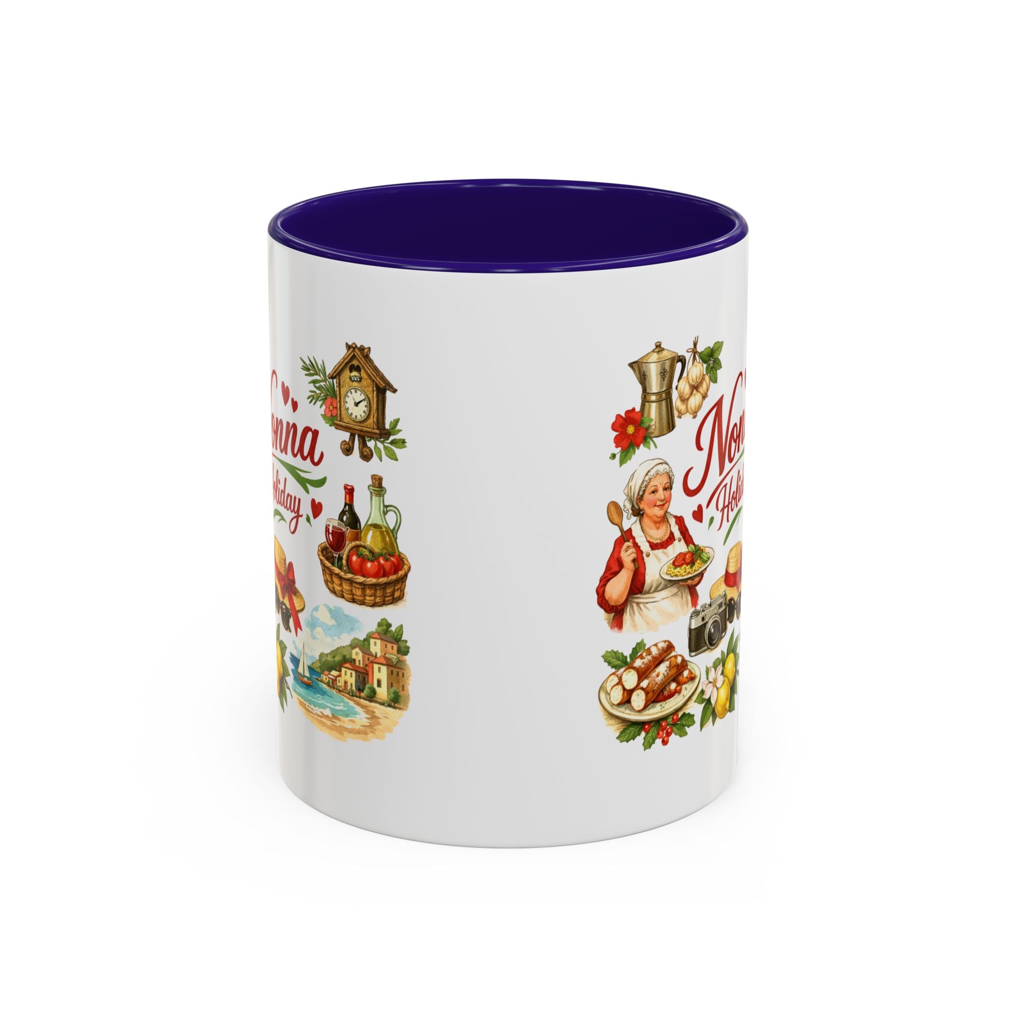 Nonna Holiday mug | Italian grandma kitchen design, vintage food icons