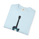 Moonlit Acoustic Guitar T-Shirt | Night Sky Guitar Silhouette