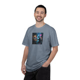 Cyberpunk Cat Sushi T-shirt | Neon Japan Noir
