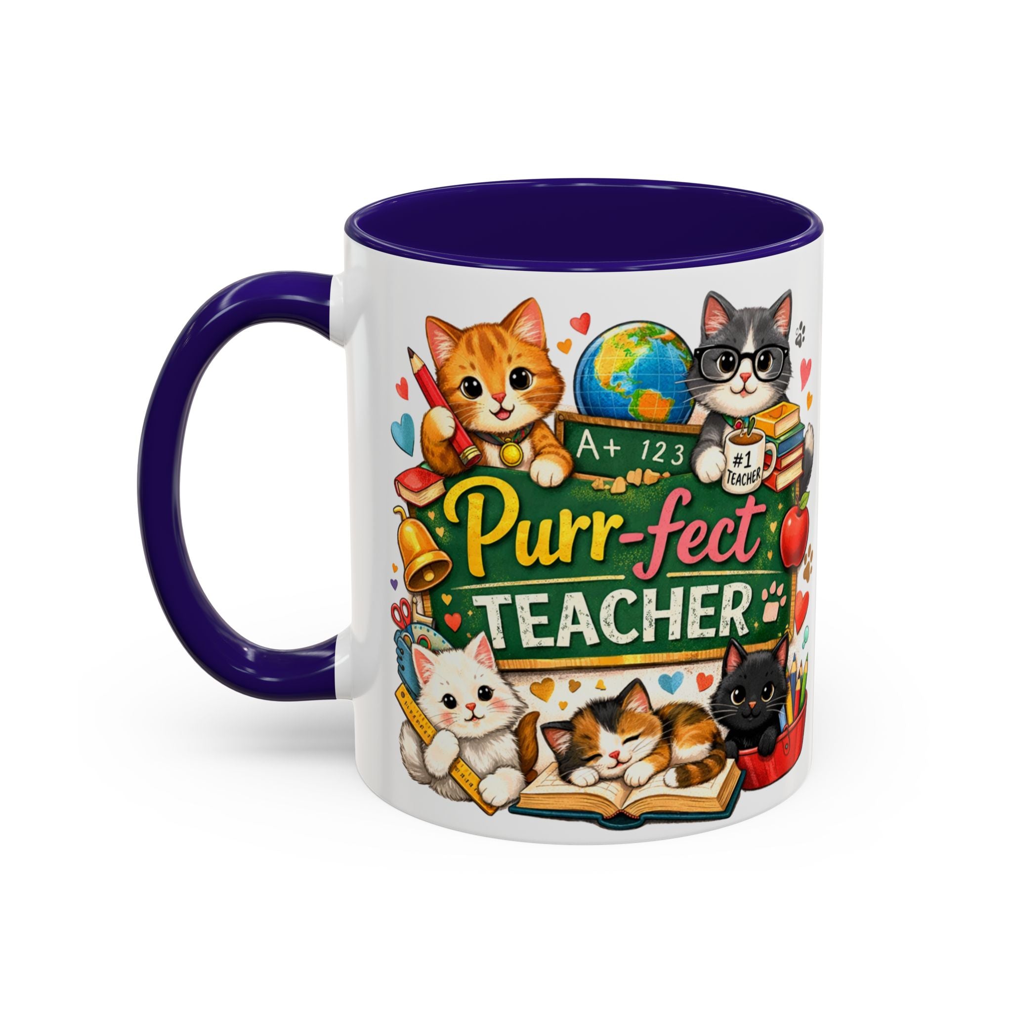 Purr-fect Teacher Mug | Cat Classroom Design, 11oz or 15oz
