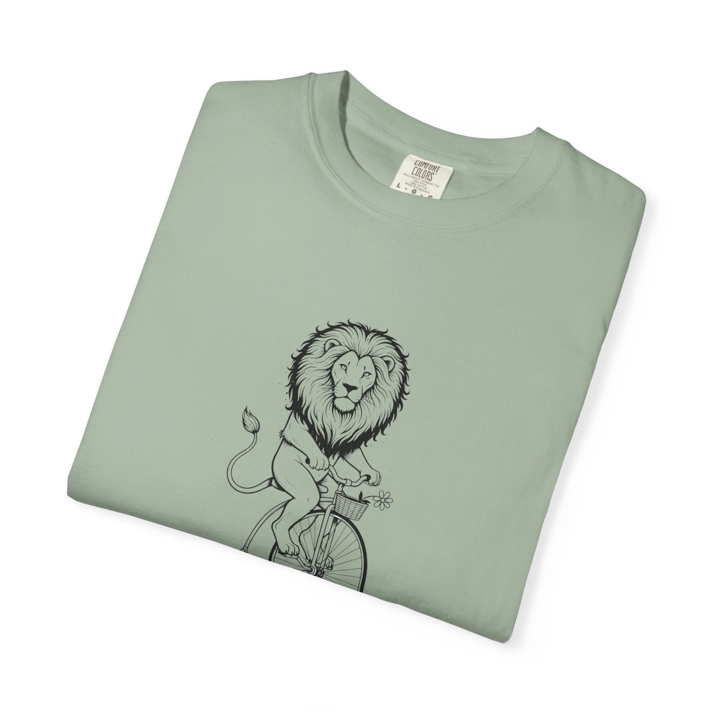 Lion Riding Vintage Penny-farthing Bike T-shirt