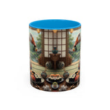Goose with Sushi Mug | Japanese Tea Room Illustration