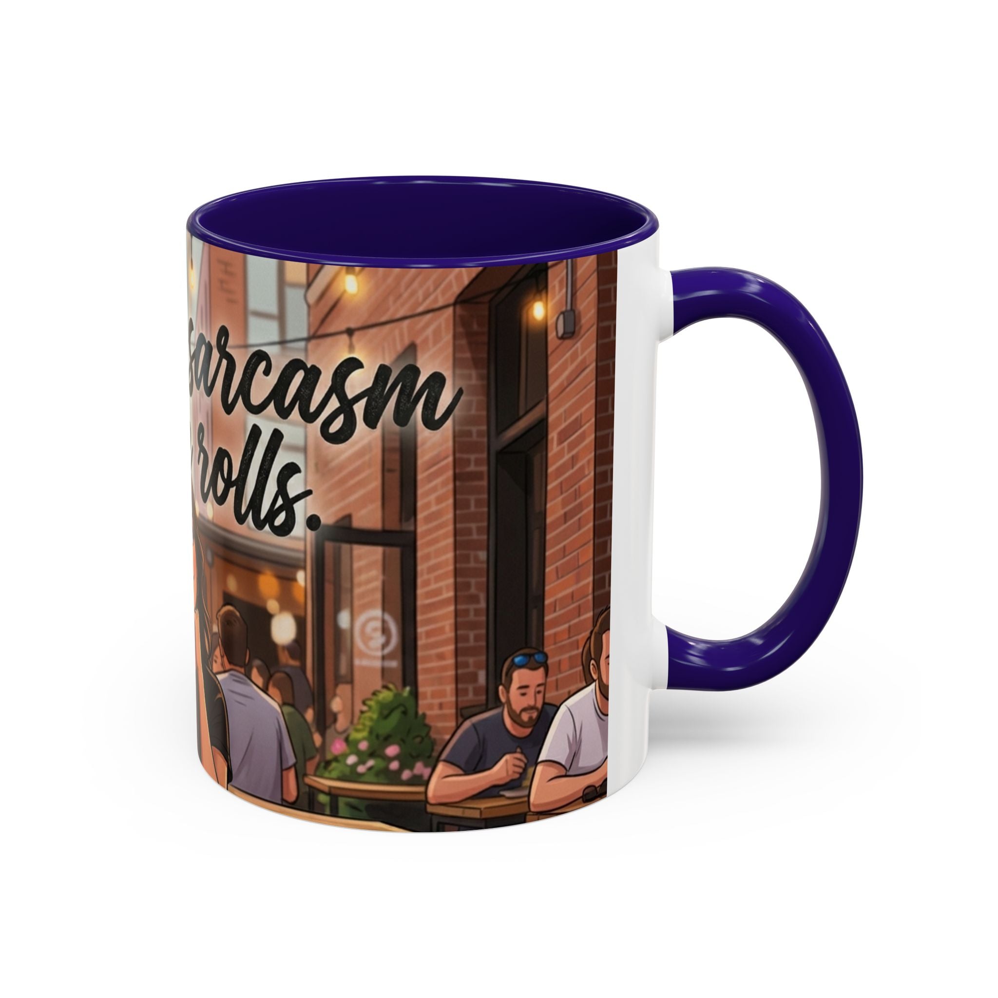 Sarcastic Girl Illustration Mug | 11oz or 15oz Colorful Ceramic
