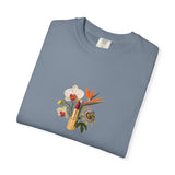 Tropical Floral Bouquet T-Shirt | Bird of Paradise, Orchid, Sunflower