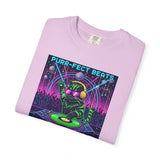 Purr-fect Beats Rave Feline DJ cat T-shirt | Neon EDM club design