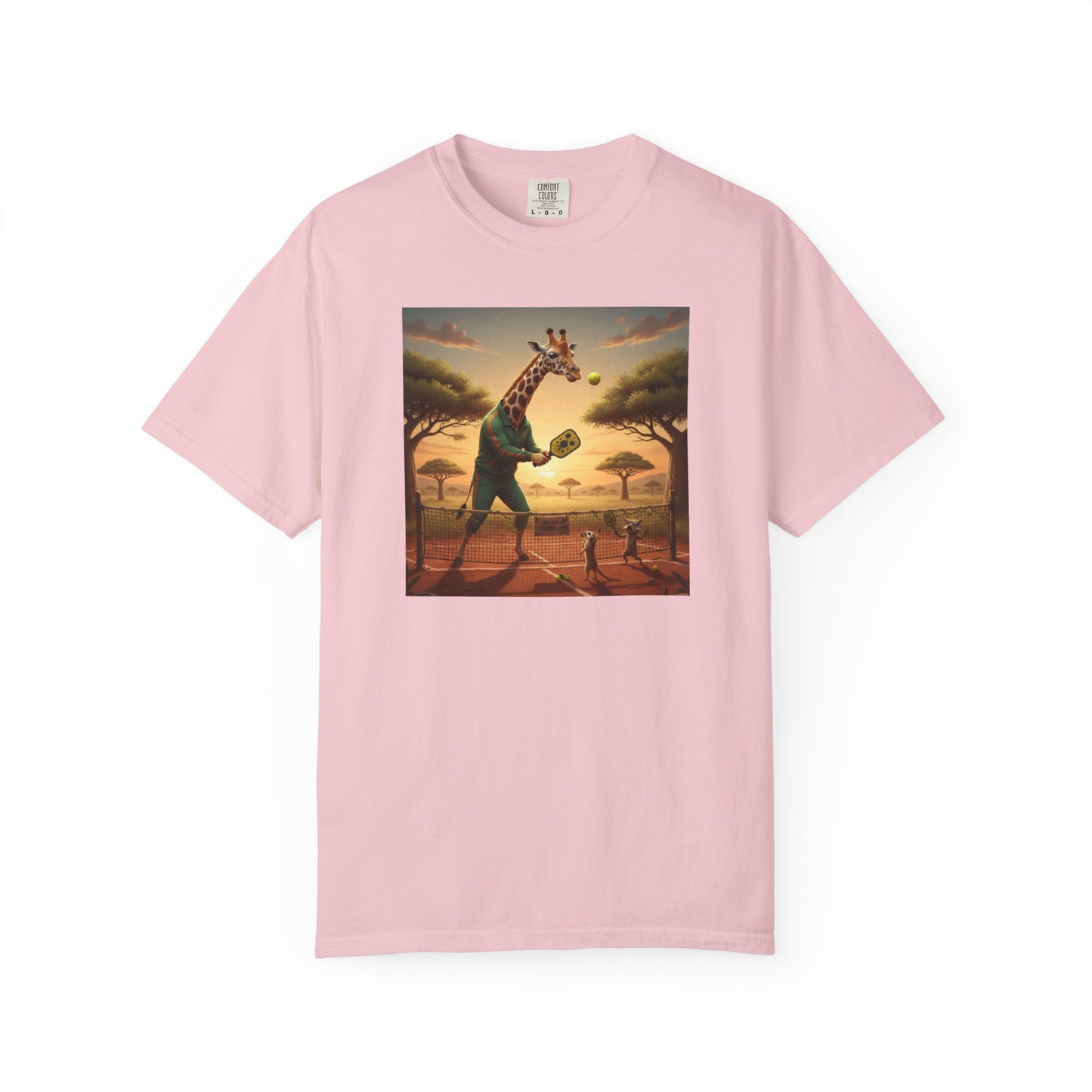 Long-Neck Larry  Pickleballer Unisex Garment-Dyed T-shirt