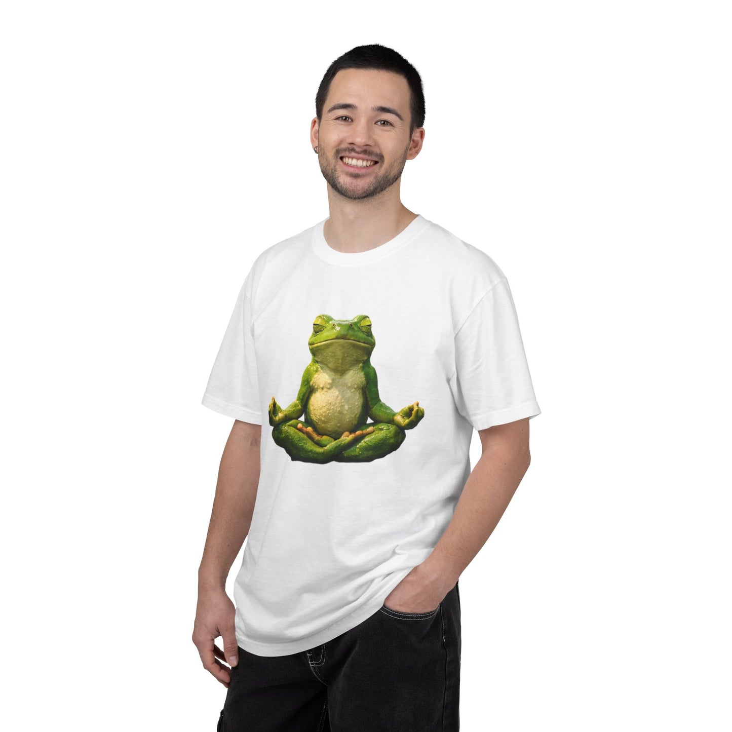 Meditating Frog T-shirt | Zen Yoga Frog Illustration, Relaxation Tee