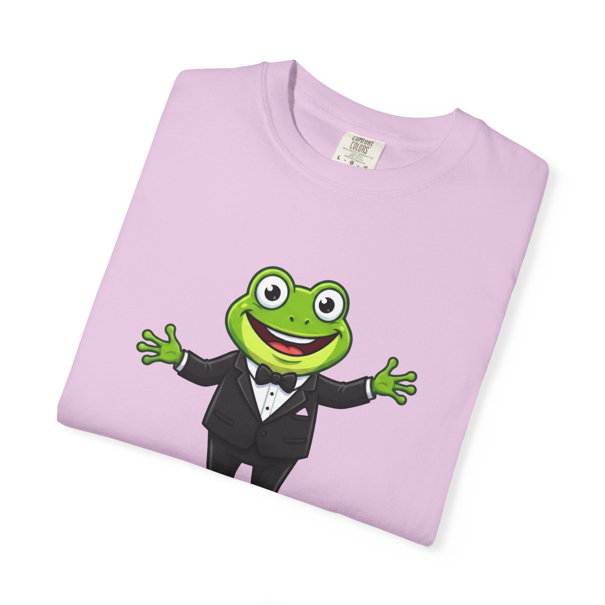 Funny Tuxedo Frog T-shirt | Frog on Lily Pad Amphibian Design