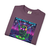 Purr-fect Beats Rave Feline DJ cat T-shirt | Neon EDM club design