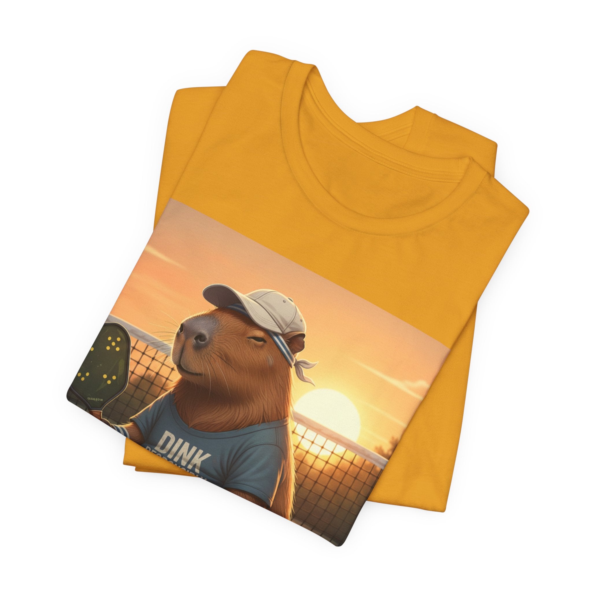 Dink Responsibly Pickleball Capybara Tee | Funny Animal Sports Art