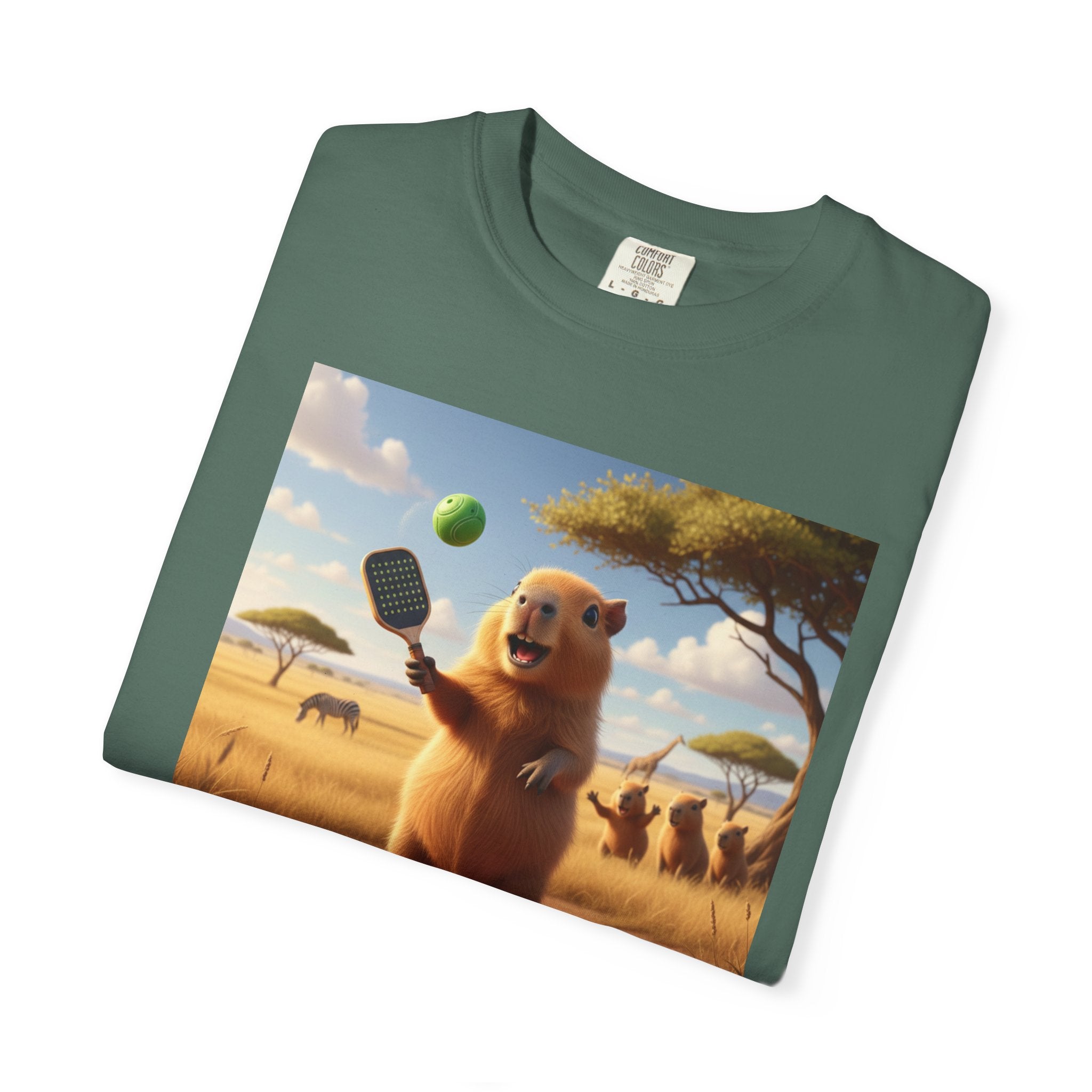 Capybara Pickleball T-shirt | Cute Animal Sports Meme