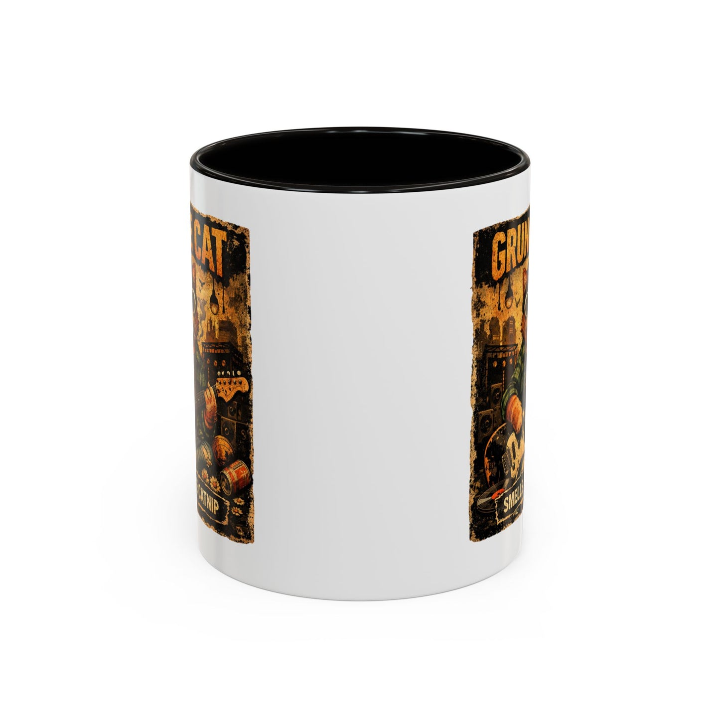 Grunge Cat Smells Like Catnip Mug | Ceramic Coffee Cup