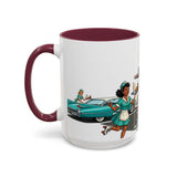 1950s Diner Scene Mug | Retro Car Hop Coffee Cup