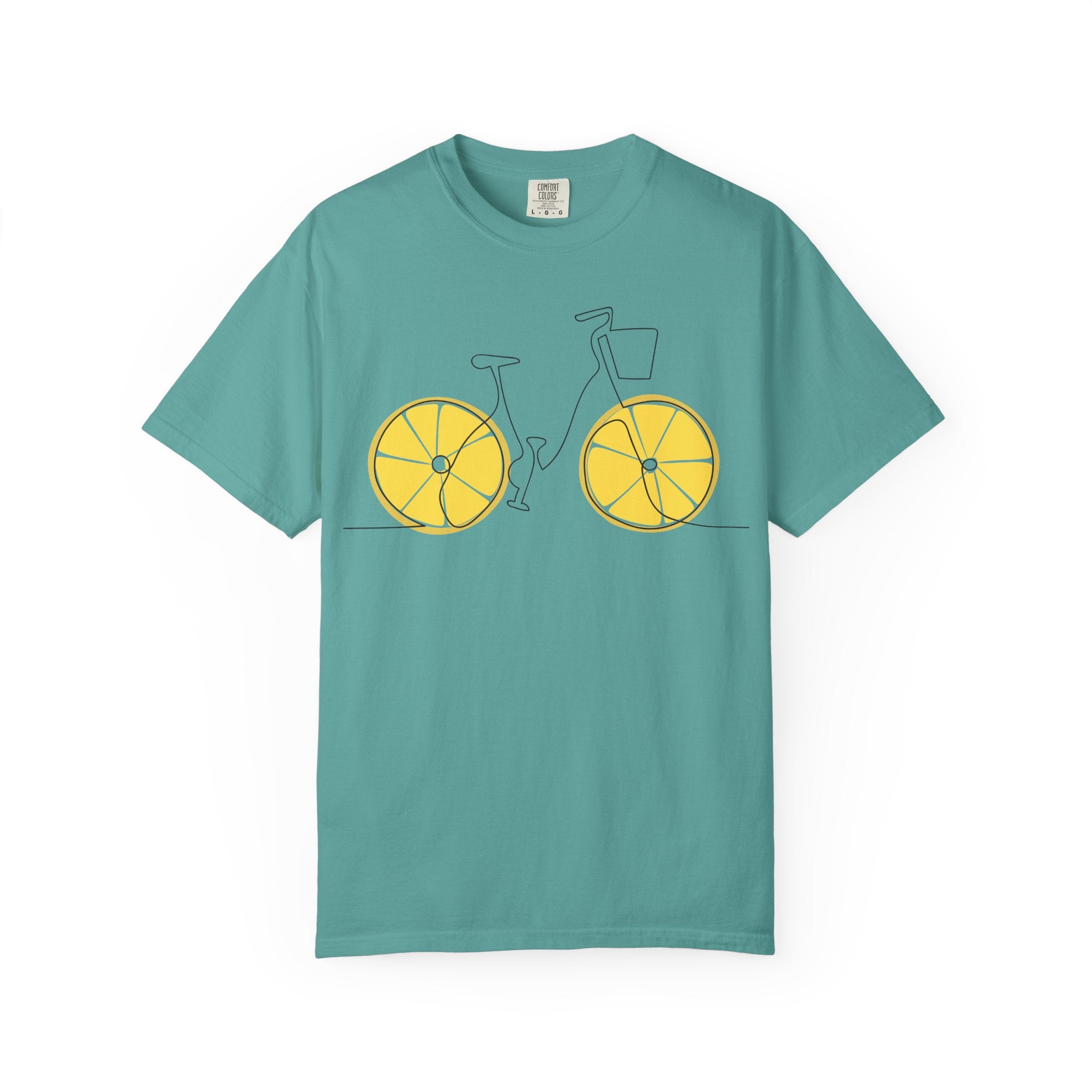 Lemon Wheel Bicycle T-shirt | Citrus Bike Graphic Tee