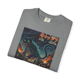 Giant Neon Cat Rampage T-Shirt | Retro City Kaiju Artwork