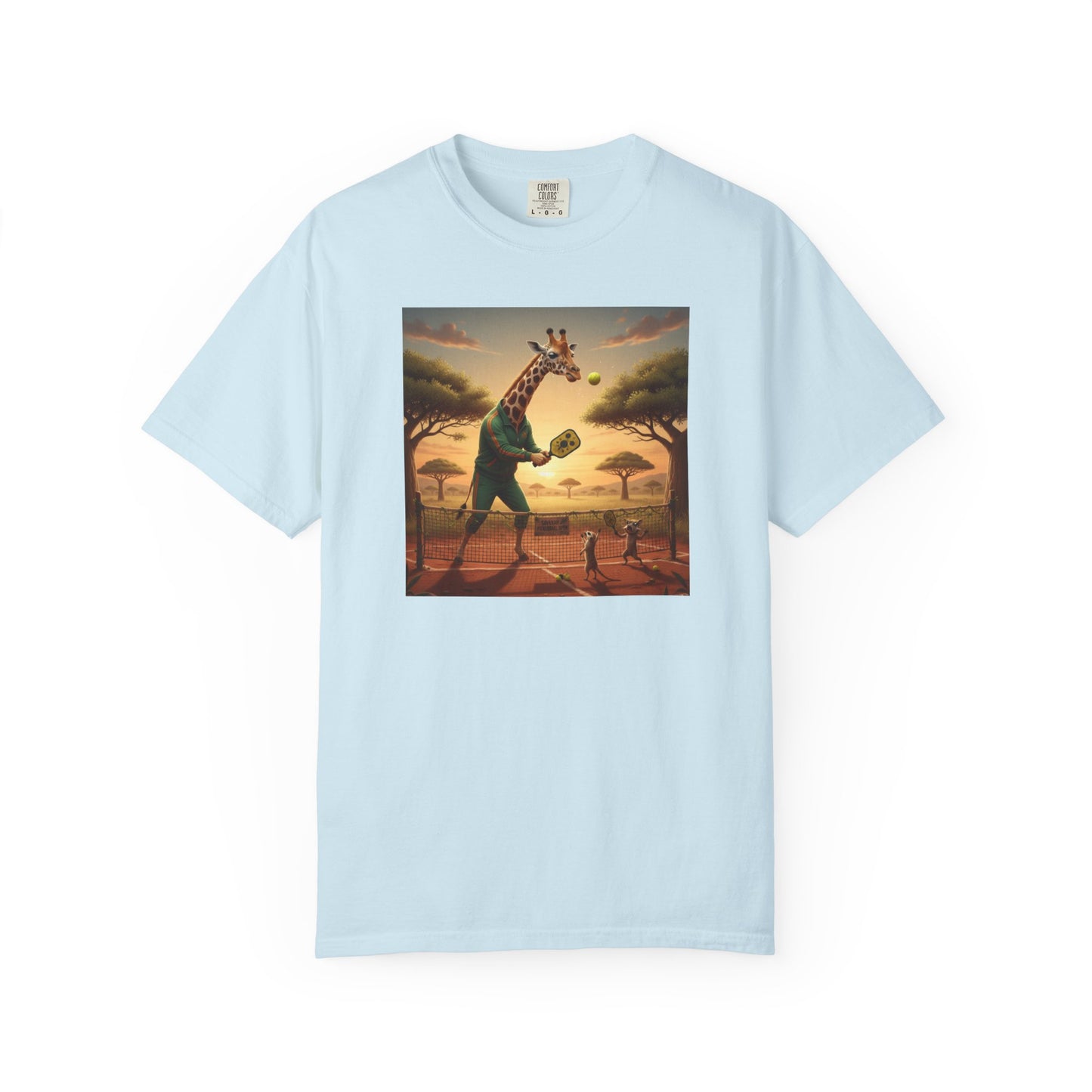Long-Neck Larry  Pickleballer Unisex Garment-Dyed T-shirt