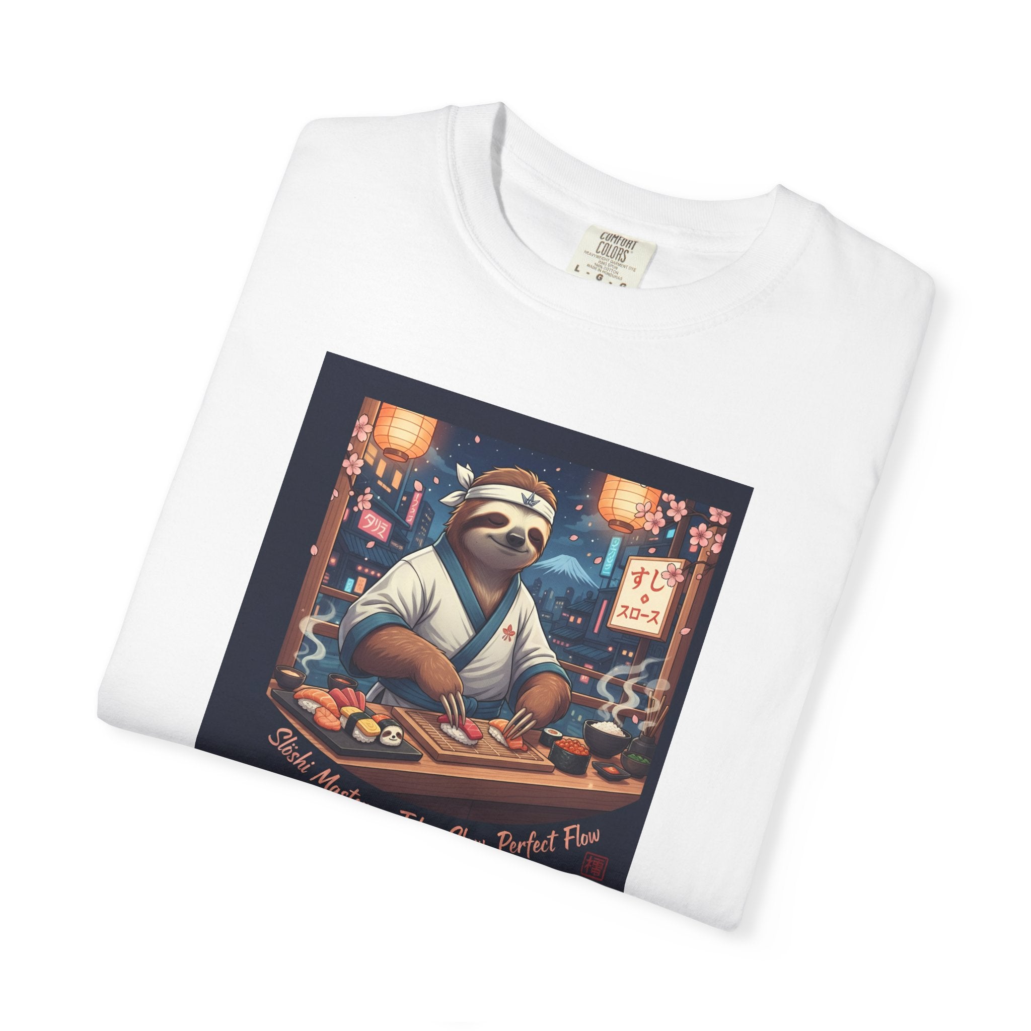 Sloth Sushi Chef T-shirt | Cute Sloth Chef Illustration, Sushi Bar Artwork