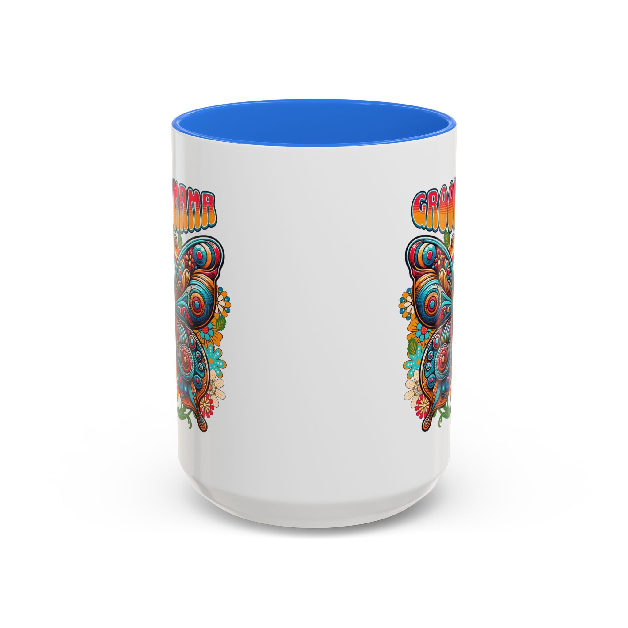 Groovy Mama Butterfly Mug | Retro Psychedelic Floral Design