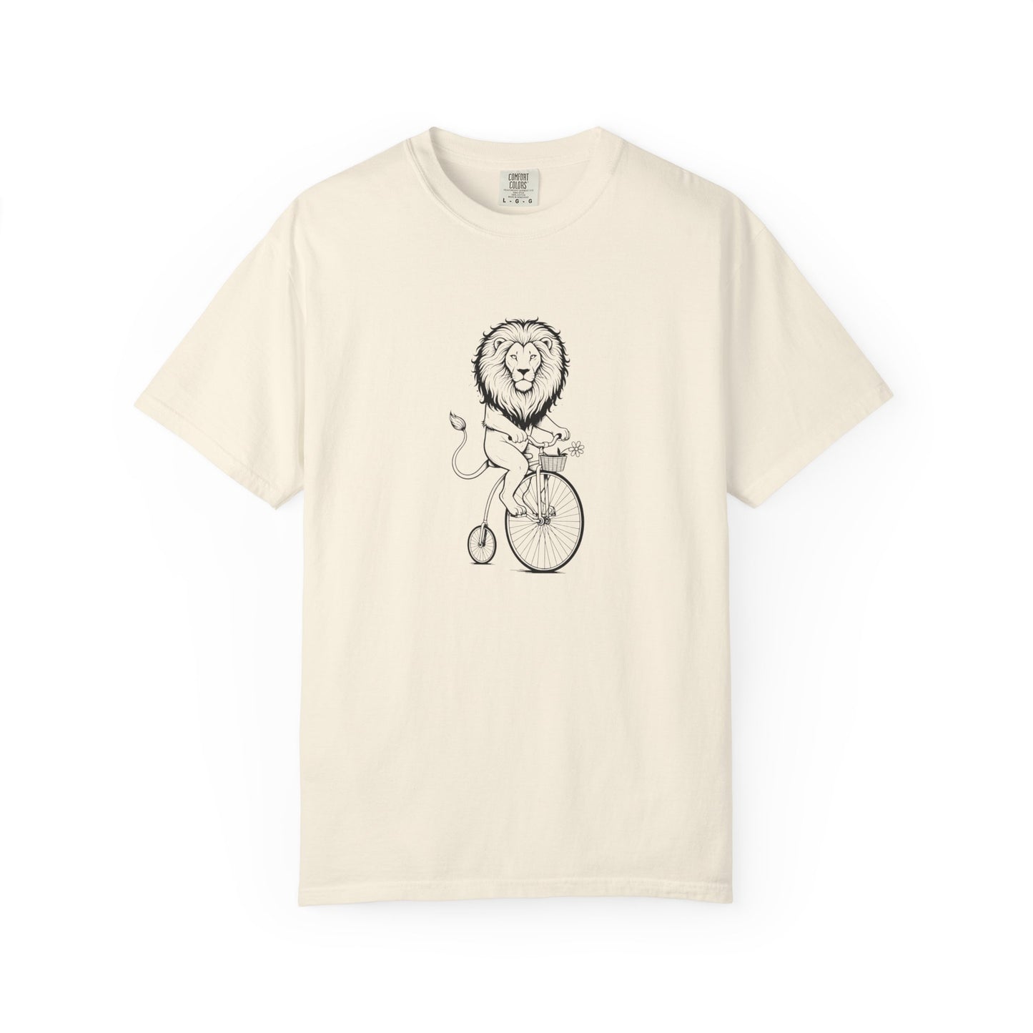 Lion Riding Vintage Penny-farthing Bike T-shirt