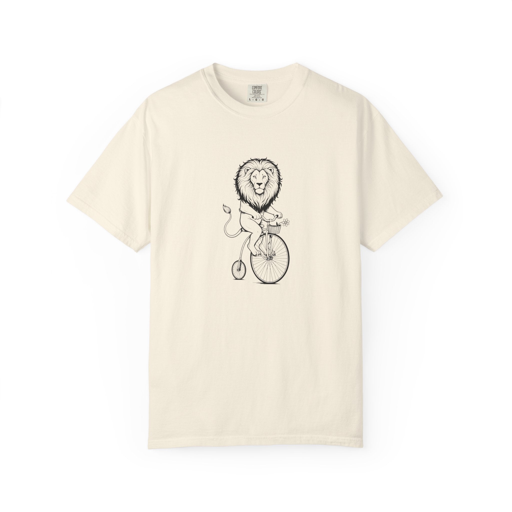 Lion Riding Vintage Penny-farthing Bike T-shirt