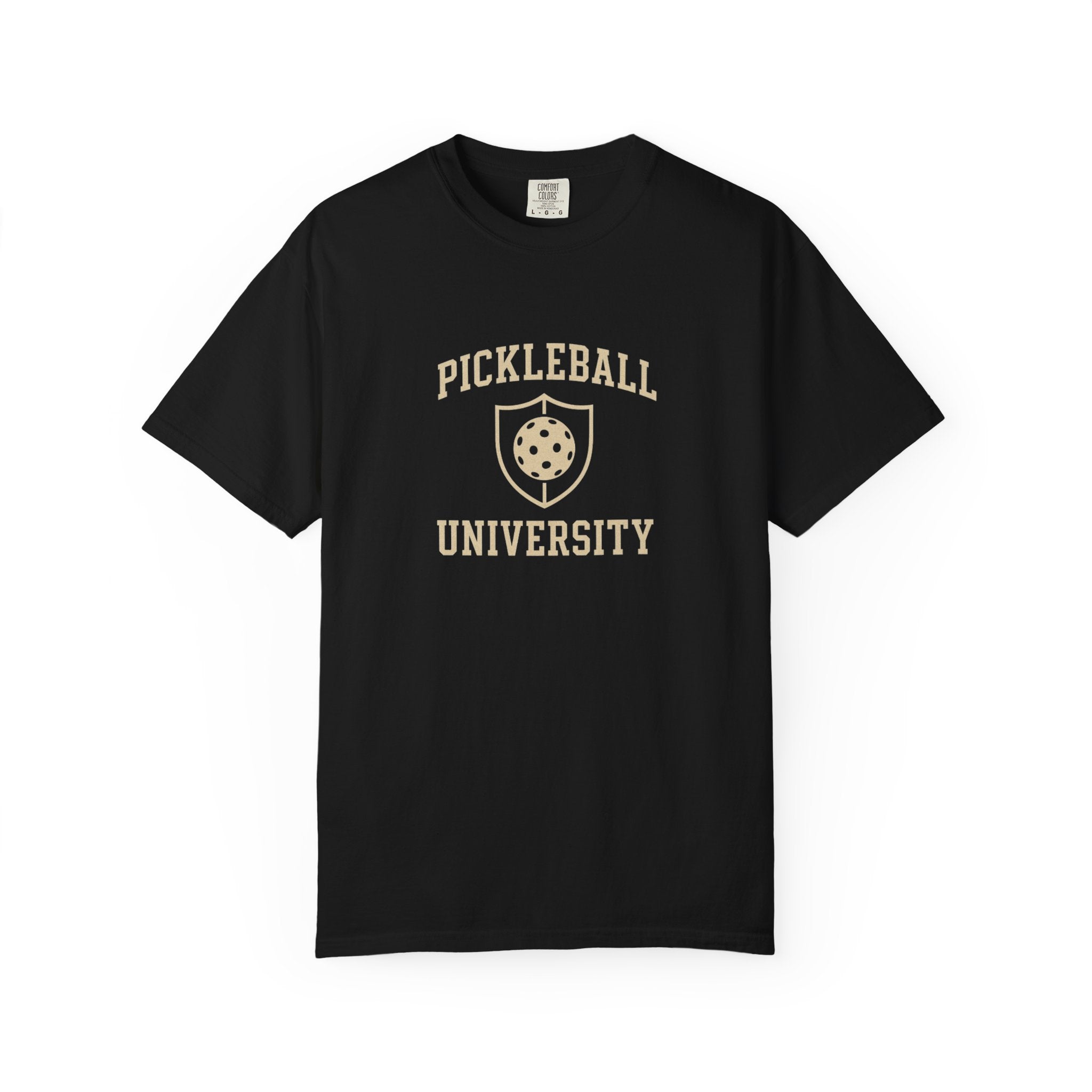 Pickleball University crest T-Shirt | Pickleball logo tee