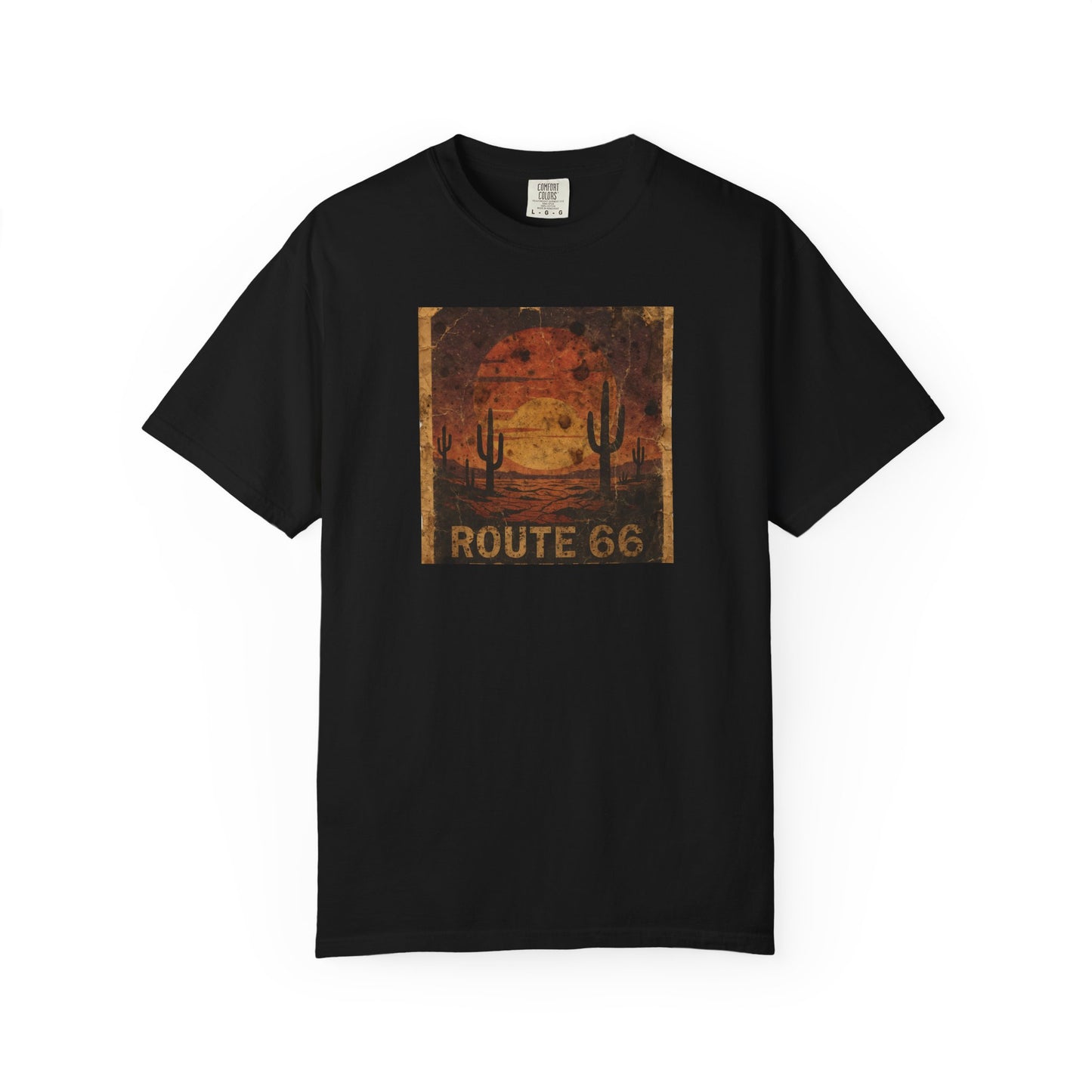 Route 66 Desert Sunset T-shirt | Vintage Road Trip Tee